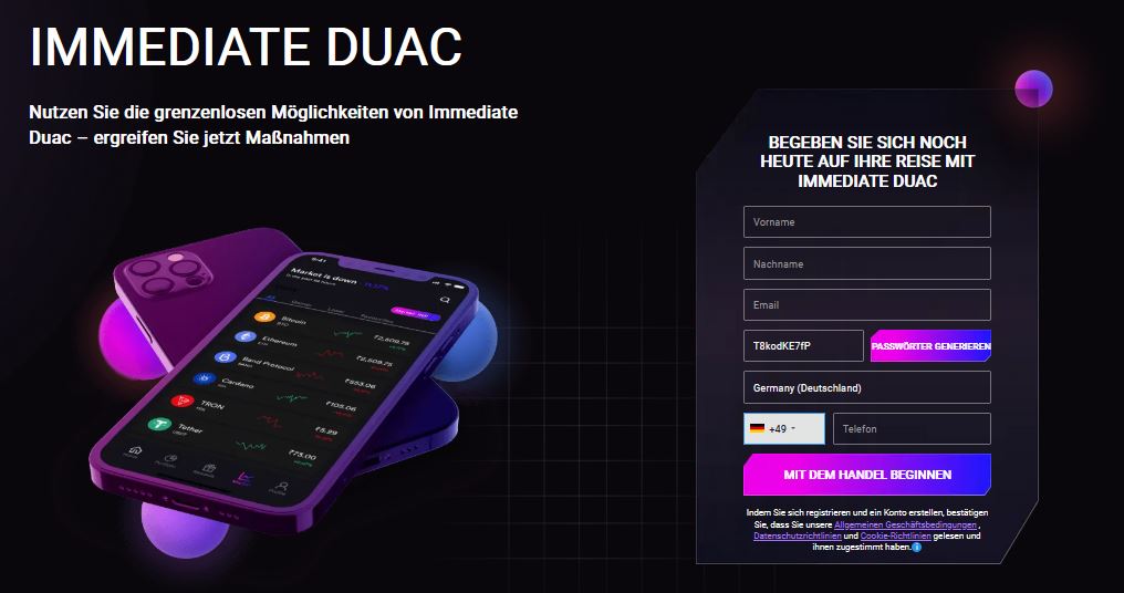 Immediate Duac Erfahrungen – Krypto-Handelsplattform Legitim Oder Ein Betrug?